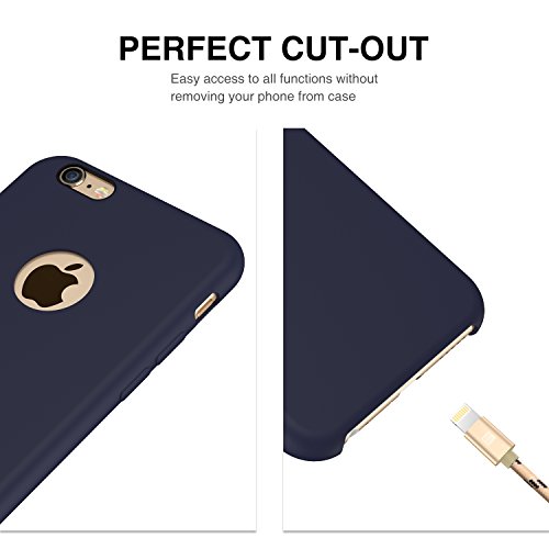 RANVOO [RAINBOW] iPhone 6s /6 Case, Soft Silicone Case, Compatible with Universal Magnetic Car Mount, Blue