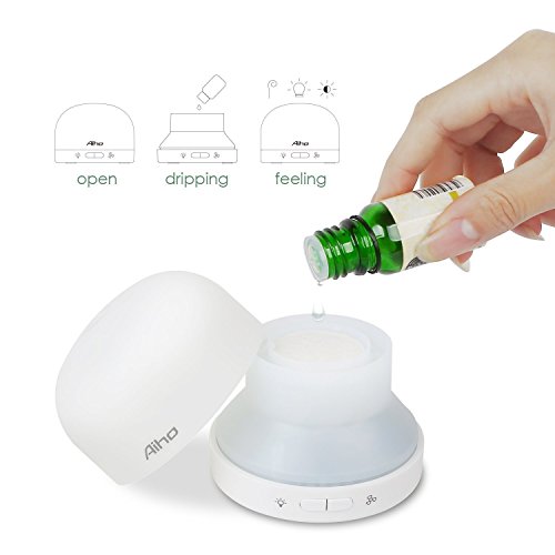Aroma Diffuser Aiho Luftbefeuchter Ultraschall Vernebler Duftlampe Elektrisch Air Humidifier Öl Düfte Diffusor Holzmaserung LED mit 7 Farben einstellbarer Niedrigwasserschutz für Babies Yoga Kindergarten Schlafzimmer Büro - 7