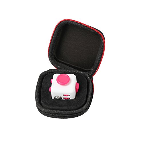 Book's Cover ofJuYi Fidget cube avec coque Jouet de bureau antistress avec joystick et boutons Pour adultes et enfants Anxiété Attention TDAH Autisme 5Rose Red