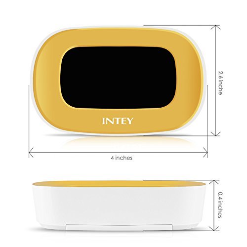 INTEY Küchentimer elektronischer magnetischer Küchen-Timer Küchenuhr (Timer-, Stopp-Uhr-Funktion, Countdown) mit großem LCD Display, lautem Alarm und Touchscreen in Gelb inkl.Batterie … … - 6