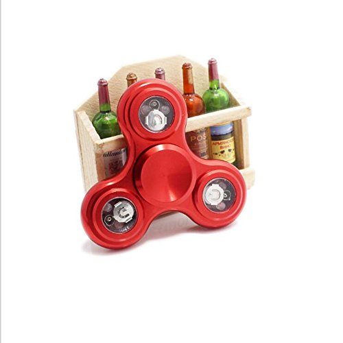 DKRhea LED Spinner Toy Glowing in The Dark LED Lighting Hands Spinner Relieves Stress And Anxiety for Children and Adults (Red) DKRhea LED Spinner Toy Glowing in The Dark LED Lighting Hands Spinner Relieves Stress And Anxiety for Children and Adults (Red)