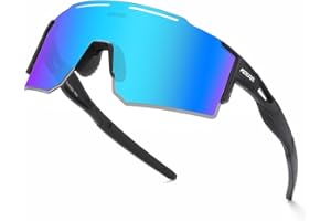 GoHZQ Polarised Sports Sunglasses for Men Womens Polarized Cycling Sunglasses UV400 Protection TR90 Superlight Frame Glasses for Skiing, Running