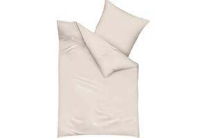 ‎SOIFOX Soifox Bettwäsche 135x200 Beige - Bettwäsche-Sets aus Mikrofaser weich und angenehm bügelfrei & knitterfrei Bettbezug + Kissenbezug 80x80cm mit Reißverschluss