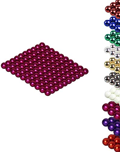 Ballon de plusieurs couleurs?: 100 boules 5 mm magnétique"Mag aimant néodyme Super instudrie magnétique?: néodyme NdFeB 38 4 couleurs selon disponibilité (Rose rouge)