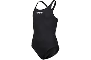 arena Solid Swim Pro Team baddräkt i ett stycke för flickor, snabbtorkande baddräkt, sportiga badkläder av Eco Arena MaxLife med maximal klorbeständighet och UV-skydd 50+
