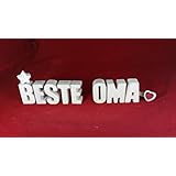 Beton, Steinguss Buchstaben 3 D Deko Schriftzug BESTE OMA als Geschenk verpackt!