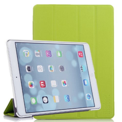 iHarbort Premium iPad Air Leder Tasche Case Etui Sleeve Smart Cover Schutzhülle Hülle (iPad Air - grün)