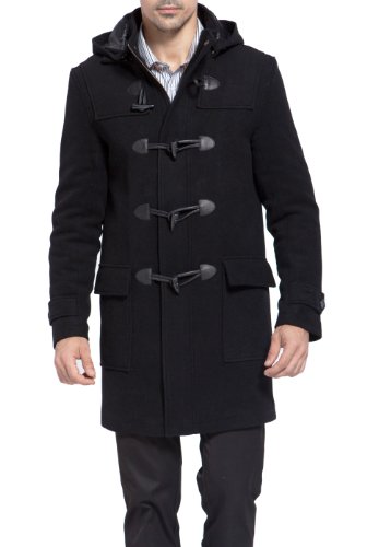 BGSD Men Benjamin Wool Blend Classic Duffle Coat (Regular and Big & Tall