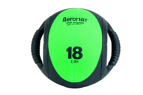 Aeromat Dual Power Grip Medicine Ball, Black/Green