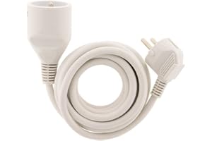 Zenitech - Alargador 16A 2P+T HO5VV-F 3G1.5mm² Blanco 10m