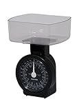 Estilo retro Salter Báscula de Cocina mecánica compacta de 5 kg, plastico, Negro, 9x13.5x17.5 cm