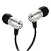 Produktbild Cuitan MK600 Universal 3.5mm Stecker In Ear Wired Kopfhörer, mit Kopfhörerkabel Clip und Ersatz Ohrpolster Handy Musik Headphone Earphone Headset Ohrhörer mit Mikrofon für iPhone, Xiao Mi, Moto, Meizu, Samsung, MP3, MP4 - Silber