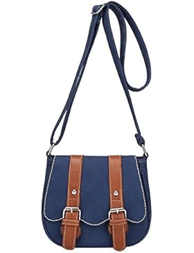Damen Kleine Schultertasche Retro Umhängetasche Kunst Leder Handtasche Tasche Clutch