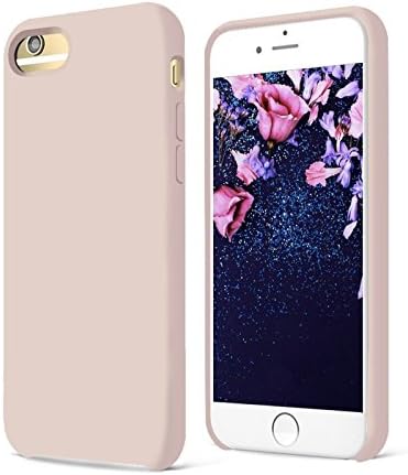 iPhone 7 Case,MYTOP Liquid Silicone Gel Rubber Shockproof Protection Series Case with Soft Microfiber Cloth Lining Cushion for Apple iPhone 7(4.7inch) - Baby Pink