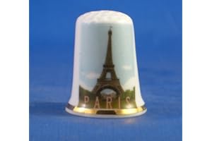 BIRCHCROFT CHINA Birchcroft Porcelain China Collectable Thimble -- Travel Poster Series - Paris