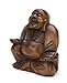 Produktbild Chinesische „Glücklicher Buddha“-Statue aus Holz, ca. 16 cm hoch