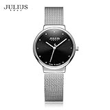 Swiftswan Uhr Quarz, JA-426 Quarzuhr Edelstahl Mesh Strap Wasserdichte Armbanduhr Mode Lässig Geschäftsuhr Für Liebhaber Paare