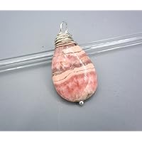 Rhodochrosit Tropfen Anhänger - Kettenanhänger - rosa Anhänger - Beads-in-Fashion