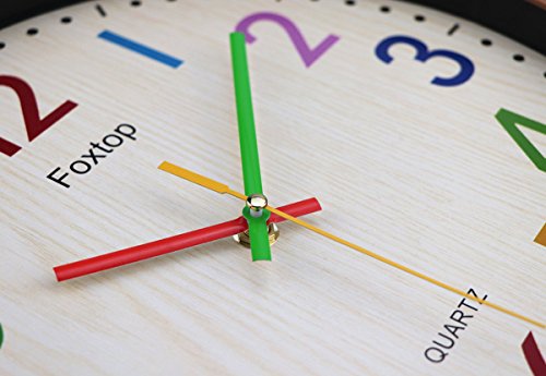 Foxtop Modernen Bunten Stille Nicht-tickende Wanduhr, ohne Ticken Wanduhr, 30cm. - 2