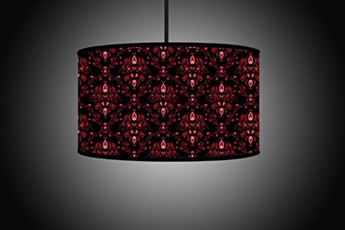 30cm Red Black Floral Lampshade Multi Floor ceiling Lampshade