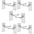 Victorian Scroll Door Handles Lever Latch Satin Chrome Premium Quality - Handlestore® (5 Latch Sets)