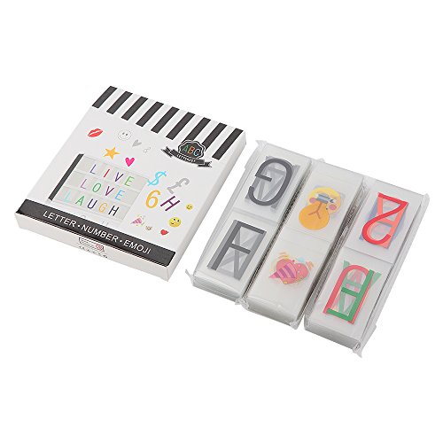 270 Buchstaben, Zahlen, Symbole und Emojis für A4 Größe Cinematic Light Box - 2
