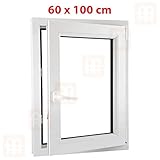 dreh kipp fenster keller  Kunststofffenster  60x100 cm (600x1000 mm)  weiß  Dreh-Kipp-Fenster  rechts  6 Kammern