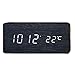 Produktbild huanle Luminous Wood Clock Sprachgesteuerte LED Elektronische Wecker Digitaluhr