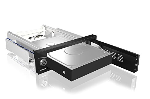 Icy Box IB-168SK-B Wechselrahmen für 1x 3,5″ (8,9 cm) SATA Festplatte für 1x 5,25″ Schacht, trägerlos, SATA III, Schloss, schwarz - 5