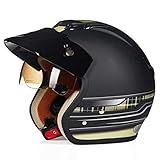 Casque de Moto Ouvert de Visage avec Le Ventilateur extérieur de Visor de Soleil extérieur Moutain Motocross des Casquettes de sûreté de vélo Anti l'automne choqueur Le Casque de Moto électrique