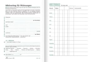 RNK-Verlag Reimer Nachf. Kuhn Premium Mietvertragsheft 12x17cm RNK 672 32Bl Mietbuch incl Mietquittungen