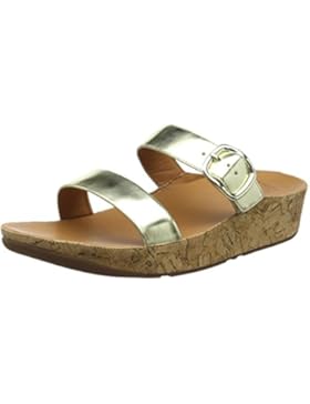 FitFlop Damen Stack Slide Sandalen, Dunkelbraun