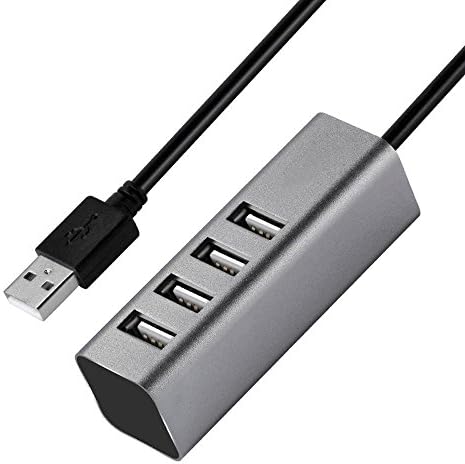 [New Release] Zolion Premium Aluminum 4 Ports USB Hub Expansion High Speed USB 2.0 Multi USB Data Hub Splitter Lead Adapter Cable For PS3, Xbox, Wii, PC, MAC, Laptop, NoteBook, Mac Book, NetBook, Tablet, Tab, Supports Windows Vista/7/Mac