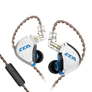 CCA C12 in-Ear Monitors, 5BA+1DD Hybrid HiFi Stereo Noise Isolating IEM Wired Earphones/Earbuds/Headphones with Detachable Tangle-Free Cable 2Pin for Musician Audiophile (with MIC, Dream Blue)