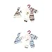 Produktbild MagiDeal 2 Set Puppe Pyjamas Kleidung für 14-16 Zoll Puppen - Gestreifte Overalls + Hut ( Kaffee + Blau )