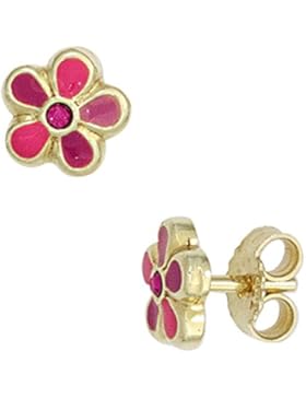 JOBO Kinder Ohrstecker Blume 333 Gold Gelbgold Ohrringe