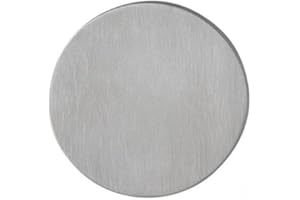 STAHL-DESIGN-TEBART Roseta ciega redonda de acero inoxidable, diámetro de 55 mm, autoadhesiva, con VHB 3M, inoxidable y resistente a la intemperie, para hojas de puerta interior/exterior, cubierta de alta calidad