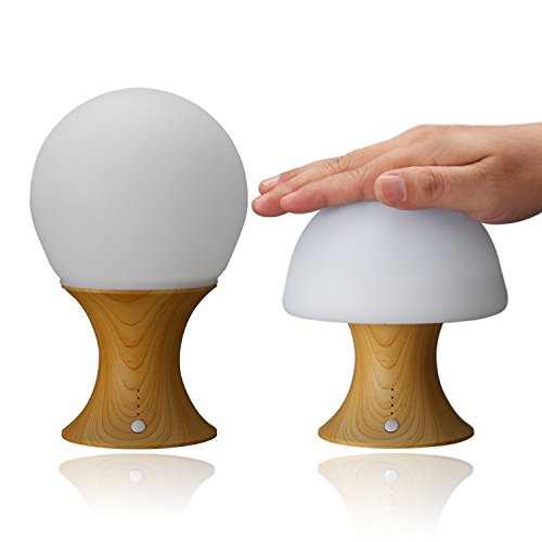 LEDemain® Wiederaufladbar Farbwechsel Pilz Nachttischlampe / Leselicht / Ambient Licht / LED Nachtlicht / Atmosphäre Beleuchtung mit Automatische Timer und essbare silikon + ABS, Perfekt für Kinder Schlafzimmer/ Studio-Wohnzimmer/ Flur/ Camping usw. - 2