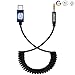Price comparison product image USB C Aux Cable for Car, UNOOE Pixel 2 Type C to 3.5mm Coiled Aux Headphone Jack Audio Cable (Extend to 2m) Universal Car Aux Cord DAC for Google Pixel 2/Pixel 2 XL/Essential Phone/Motorola Moto Z/HTC U11/HTC Essential PH-1