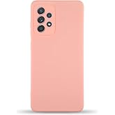 KZY İletişim Samsung Galaxy A73 5G ile uyumlu Kapak İ&ccedil;i Kadife Kamera Korumalı Lansman Silikon Kılıf - Pembe