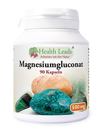 Magnesiumgluconat 500mg 90 Kaps (100% ohne Zusatzstoffe!)