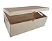 LARGE PLAIN WOOD KEEPSAKE SOUVENIRS WOODEN MEMORY BOX FOR CRAFT P47
