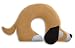 Produktbild Leschi REISEKISSEN für erholsamen Schlaf in Auto, Flugzeug und Camping-Bett/Reisegeschenk für Kinder und Erwachsene/waschbares Nackenkissen/Hund Charlie, beige grau schwarz