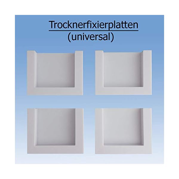 M&H-24 Trockner-Fixierplatten zum Aufkleben, Verbindungsrahmen Zwischenbaurahmen Zwischenbausatz Trockner Waschmaschine Verbindung Waschmaschinenzubehör Trocknerzubehör Weiß – Bild 3