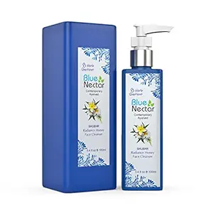 Blue Nectar Organic Face Wash for Oily Skin, Sensitive and Dry Skin |Natural Honey and Aloe-vera Anti-Pollution Ayurvedic Facewash for Glowing Skin | Daily Cleanser for Face for Women & Men 100 ml