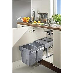 Poubelle de porte à compartiments pour cuisine 32 L