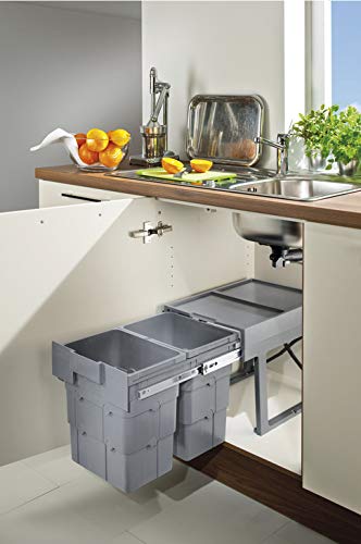 Poubelle de porte à compartiments pour cuisine 32 L