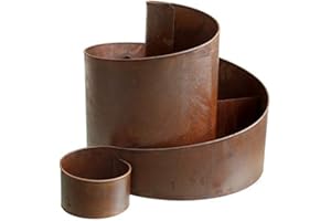 GRILLMER Kräuterspirale Kräuterschnecke Kräuterbeet Kräuterturm groß BxHxL ca. 43 x 41 x 61 cm edelrost Metall Pflanzspirale Gartendekoration Spirale Blumenpyramide