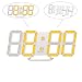 Produktbild DIGOO DC-K4 3D LED Digital Wecker,Multifunktions Digital Wecker,Bicolor Display Auswahl,Dekorative Wanduhr,DREI Einstellbare Helligkeit,Snooze Funktion,12/24 Stunden Anzeige,Minimalistisches Design.