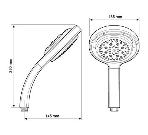 Mira 2.1688.001 360 m Duschkopf – Weiß/Chrom (1) - 6